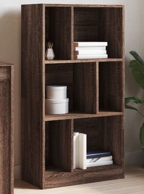 VidaXL Boekenkast 57x28,5x107,5 cm bewerkt hout bruin eikenkleurig
