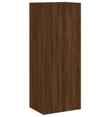 VidaXL Tv-wandmeubel 40,5x30x102 cm bewerkt hout bruin eikenkleur