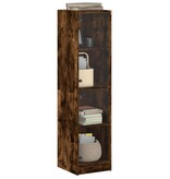 VidaXL Hoge kast met glazen deuren 35x37x142 cm gerookt eikenkleurig