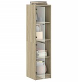 VidaXL Hoge kast met glazen deuren 35x37x142 cm sonoma eikenkleurig