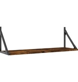VidaXL Wandschappen 2 st 80x25x25,5 cm bewerkt hout gerookt eikenkleur