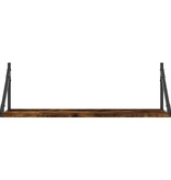 VidaXL Wandschappen 2 st 80x25x25,5 cm bewerkt hout gerookt eikenkleur