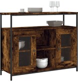 VidaXL Dressoir 100x35x80 cm bewerkt hout gerookt eikenkleurig