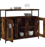 VidaXL Dressoir 100x35x80 cm bewerkt hout gerookt eikenkleurig