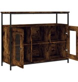 VidaXL Dressoir 100x35x80 cm bewerkt hout gerookt eikenkleurig