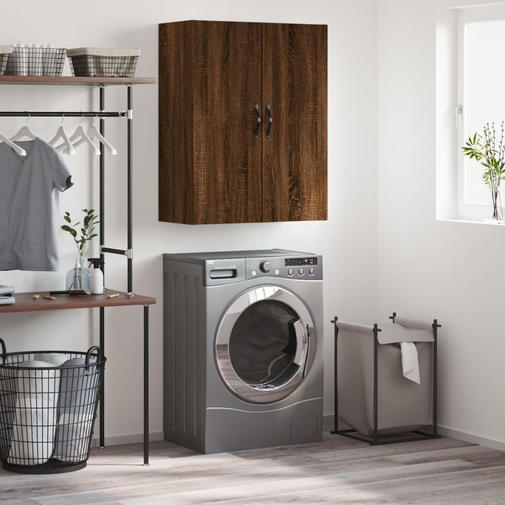 VidaXL Wandkast 69,5x34x90 cm bewerkt hout bruin eikenkleur