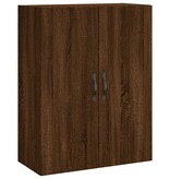 VidaXL Wandkast 69,5x34x90 cm bewerkt hout bruin eikenkleur