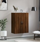 VidaXL Wandkast 69,5x34x90 cm bewerkt hout bruin eikenkleur