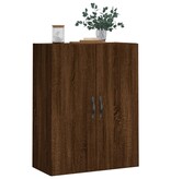 VidaXL Wandkast 69,5x34x90 cm bewerkt hout bruin eikenkleur