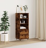 VidaXL Hoge kast 40x36x110 cm bewerkt hout gerookt eiken