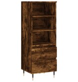 VidaXL Hoge kast 40x36x110 cm bewerkt hout gerookt eiken