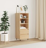 VidaXL Hoge kast 40x36x110 cm bewerkt hout sonoma eiken