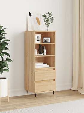 VidaXL Hoge kast 40x36x110 cm bewerkt hout sonoma eiken