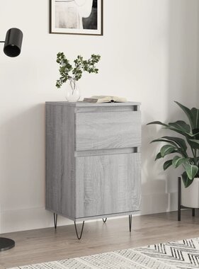 VidaXL Dressoir 40x35x70 cm bewerkt hout grijs sonoma