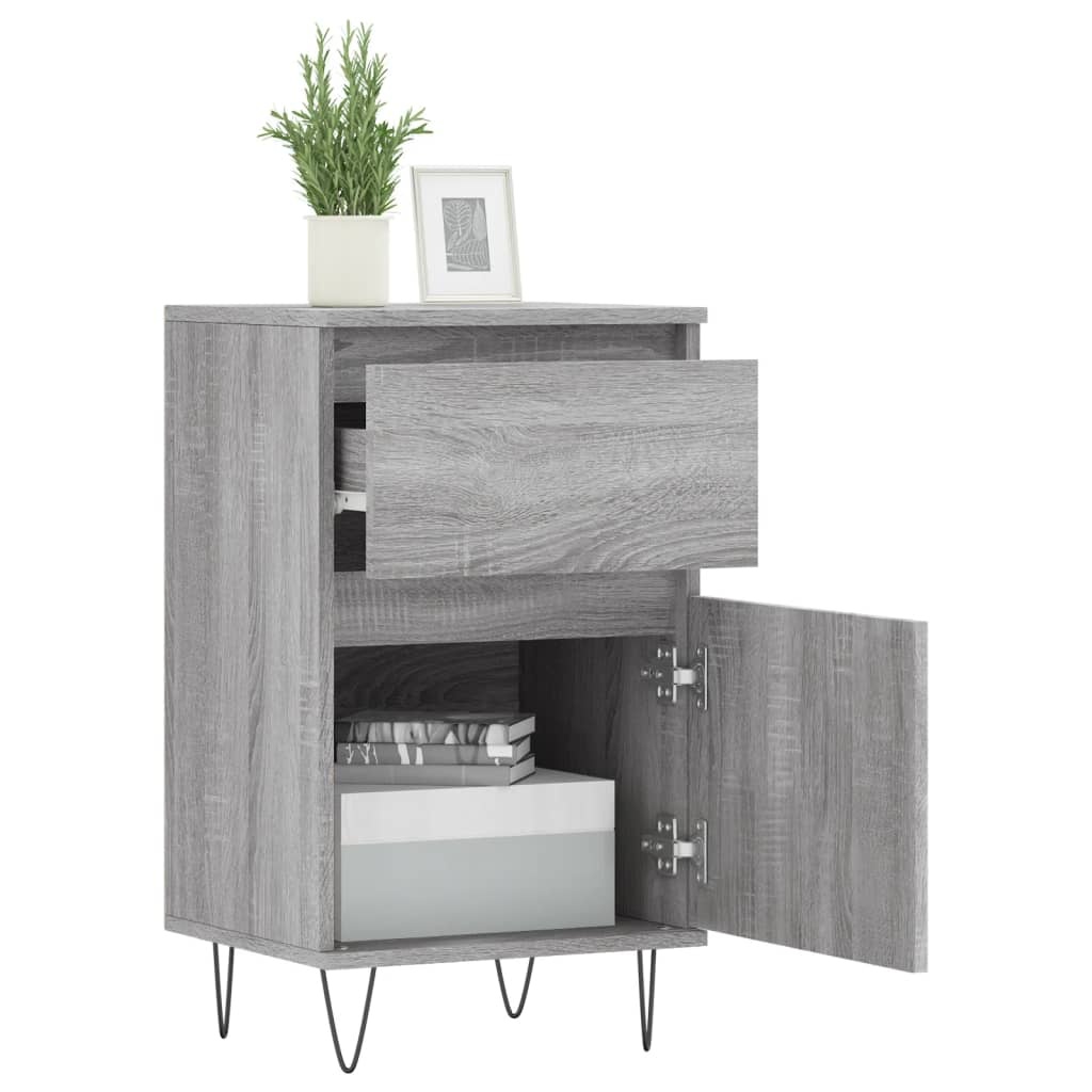 VidaXL Dressoir 40x35x70 cm bewerkt hout grijs sonoma