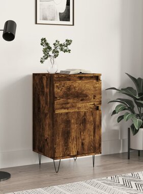 VidaXL Dressoir 40x35x70 cm bewerkt hout gerookt eikenkleurig