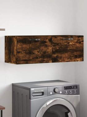 VidaXL Wandkast 100x36,5x35 cm bewerkt hout gerookt eikenkleurig