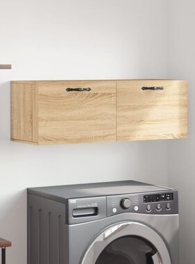 VidaXL Wandkast 100x36,5x35 cm bewerkt hout sonoma eikenkleurig