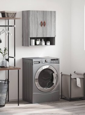 VidaXL Wandkast 60x31x70 cm bewerkt hout grijs sonoma eikenkleurig