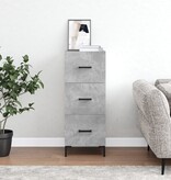 VidaXL Dressoir 34,5x34x90 cm bewerkt hout betongrijs