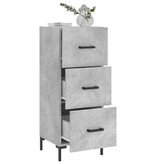VidaXL Dressoir 34,5x34x90 cm bewerkt hout betongrijs