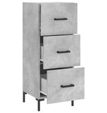 VidaXL Dressoir 34,5x34x90 cm bewerkt hout betongrijs