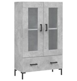 VidaXL Hoge kast 69,5x31x115 cm bewerkt hout betongrijs