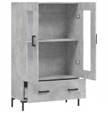 VidaXL Hoge kast 69,5x31x115 cm bewerkt hout betongrijs