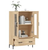 VidaXL Hoge kast 69,5x31x115 cm bewerkt hout sonoma eikenkleurig