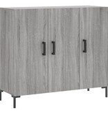VidaXL Dressoir 90x34x80 cm bewerkt hout grijs sonoma eikenkleurig