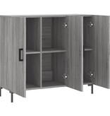 VidaXL Dressoir 90x34x80 cm bewerkt hout grijs sonoma eikenkleurig