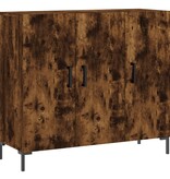 VidaXL Dressoir 90x34x80 cm bewerkt hout gerookt eikenkleurig