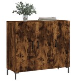 VidaXL Dressoir 90x34x80 cm bewerkt hout gerookt eikenkleurig
