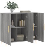 VidaXL Dressoir 90x34x80 cm bewerkt hout grijs sonoma eikenkleurig