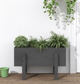 VidaXL Plantenbak 62x30x38 cm massief grenenhout grijs