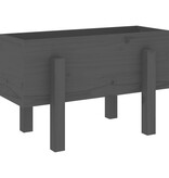 VidaXL Plantenbak 62x30x38 cm massief grenenhout grijs