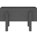 VidaXL Plantenbak 62x30x38 cm massief grenenhout grijs