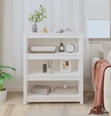 VidaXL Boekenkast 80x35x97 cm massief grenenhout wit