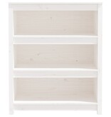 VidaXL Boekenkast 80x35x97 cm massief grenenhout wit