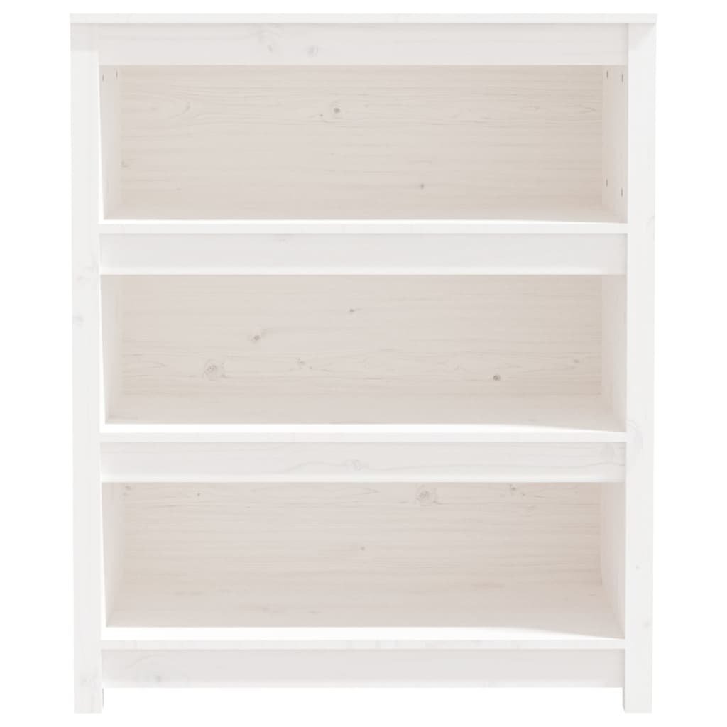 VidaXL Boekenkast 80x35x97 cm massief grenenhout wit