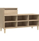 VidaXL Schoenenkast 102x36x60 cm bewerkt hout sonoma eikenkleurig