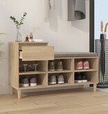 VidaXL Schoenenkast 102x36x60 cm bewerkt hout sonoma eikenkleurig