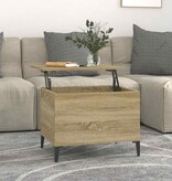 VidaXL Salontafel 60x44,5x45 cm bewerkt hout sonoma eikenkleurig