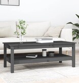 VidaXL Salontafel 110x50x40 cm massief grenenhout grijs