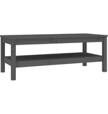 VidaXL Salontafel 110x50x40 cm massief grenenhout grijs
