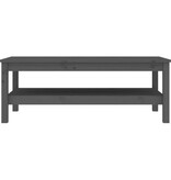 VidaXL Salontafel 110x50x40 cm massief grenenhout grijs