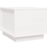 VidaXL Salontafel 40x50x35 cm massief grenenhout wit