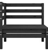 VidaXL 4-delige Loungeset massief grenenhout zwart