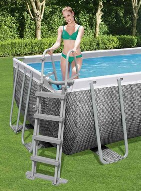 VidaXL Zwembadladder Flowclear met 4 treden 122 cm