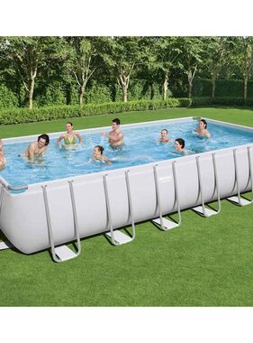 VidaXL Zwembadset Power Steel rechthoekig 732x366x132 cm